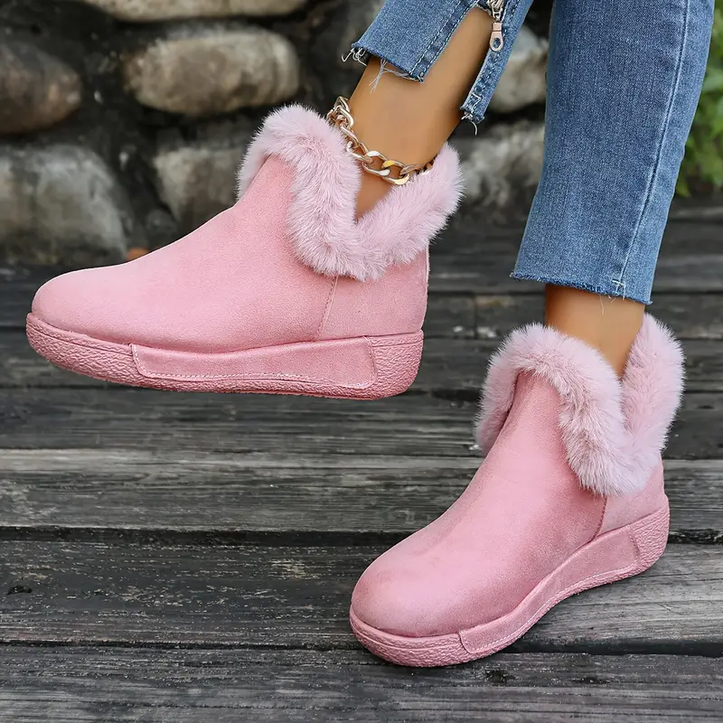NEW ARRIVAL 70% OFF - Women's Winter Slip-On Plush Faux Fur-like Lining Boots
