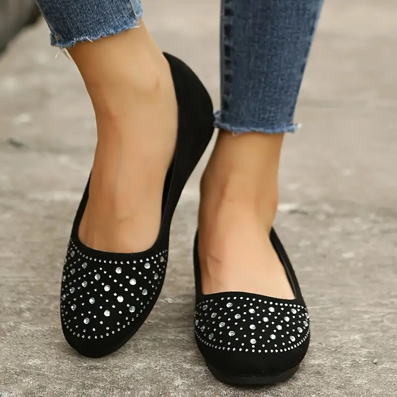 Last Day 60% OFF -Women's Rhinestone Flat Shoes