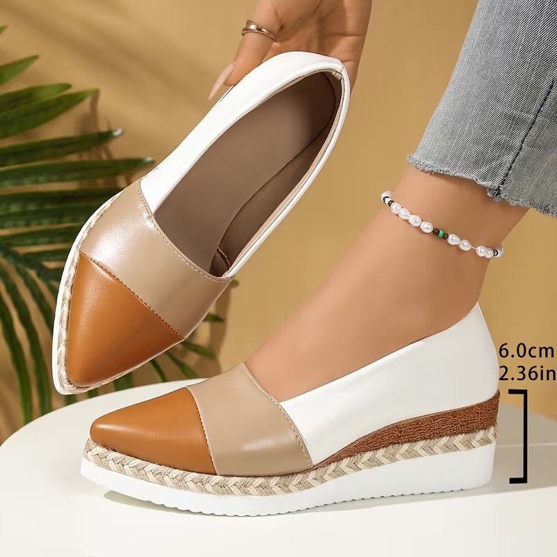 Women's Pointed Toe Platform Loafers