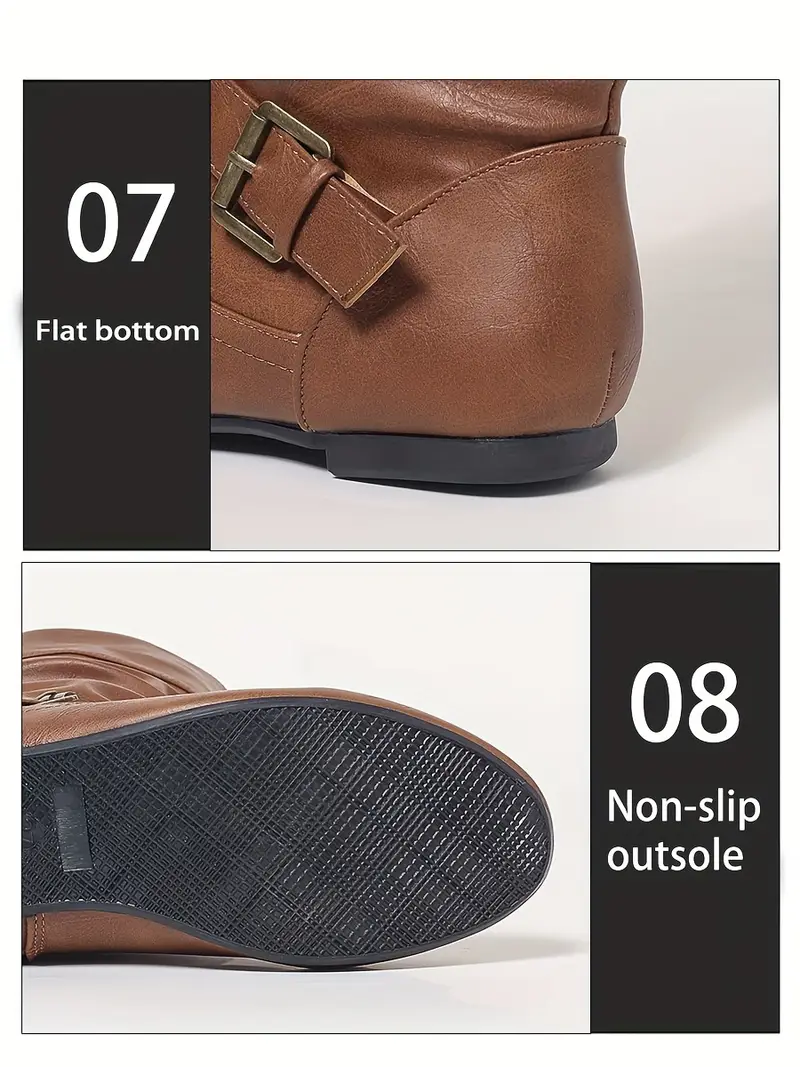 womens brown   cover ankle boots with side zipper   collar round toe flat heel comfortable fabric tpr sole ladies boots comfortable footwear stylish footwear durable construction   details 5