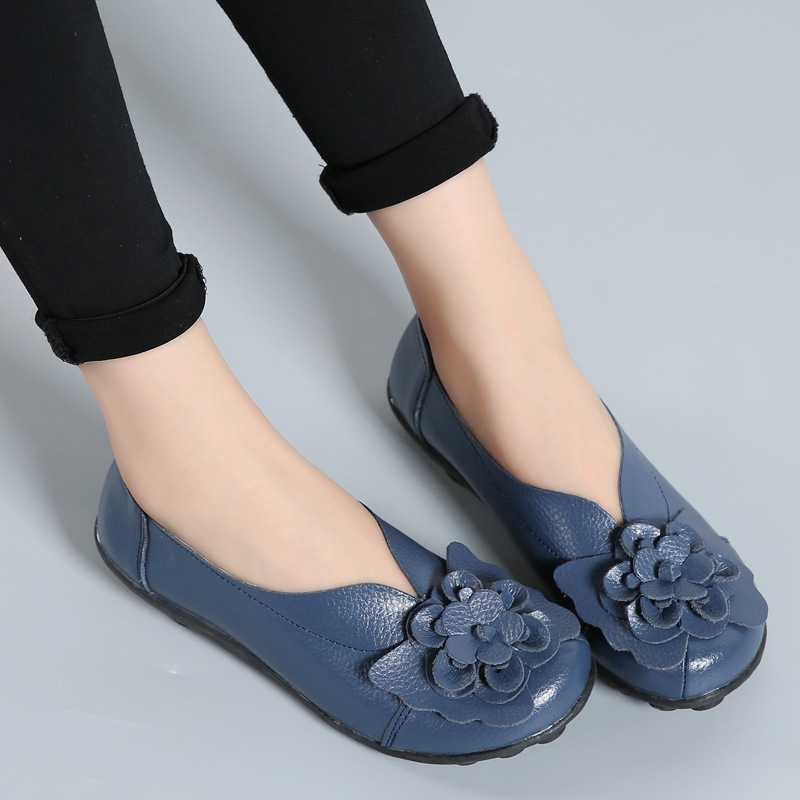 Orthopedic Flower Loafers In Breathable Leather - BUY 2 FREE SHIPPING