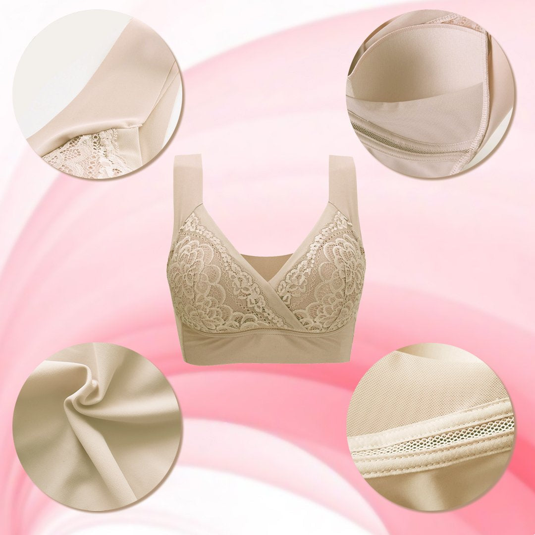 Full-Figure Seamless Lace Flory Bra