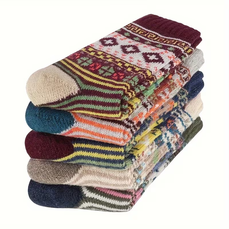 5 Pairs Women's Cozy Winter Socks