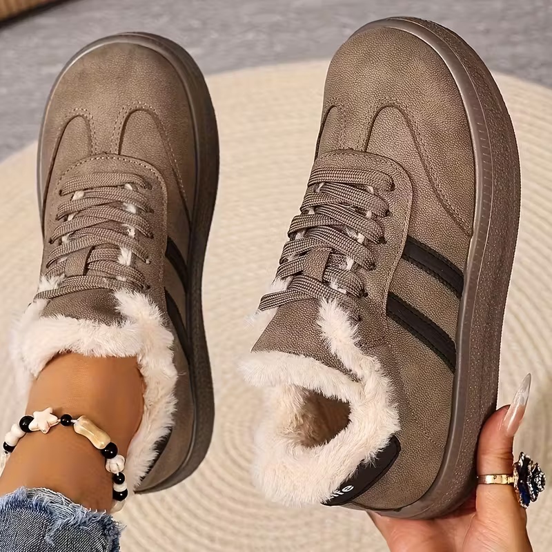 Women's Winter Thick Warm Lace-Up Ankle Boots