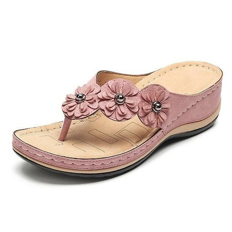 Lightweight Flowers Clip Toe Sandals