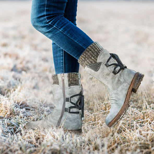 Women's Winter Warm Back Lace Up Snow Boots