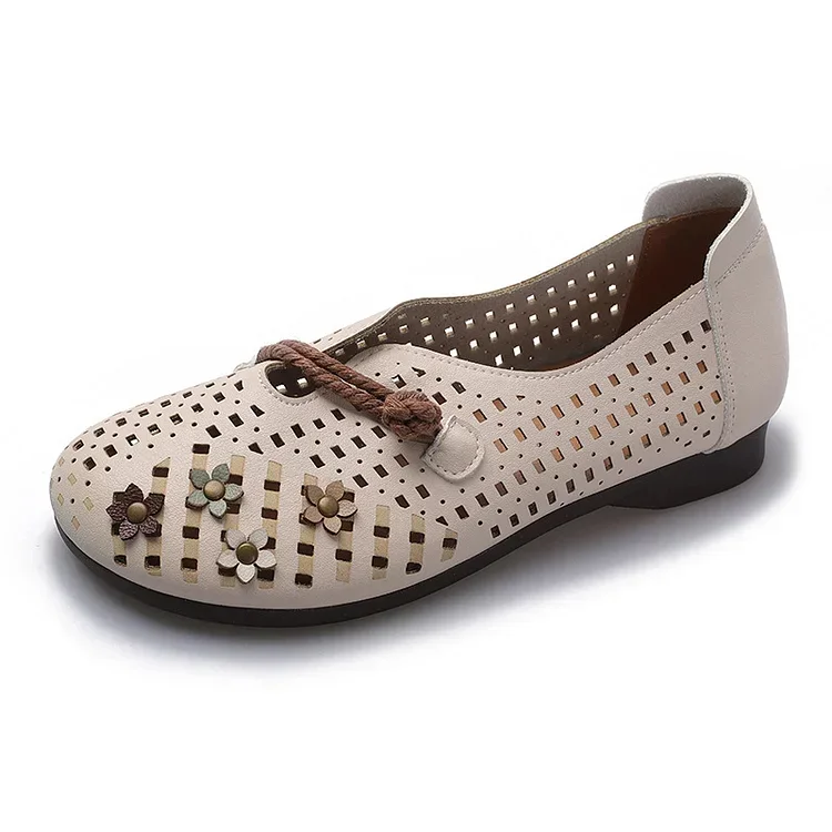 Women's Cutout Moccasin Retro Shoes