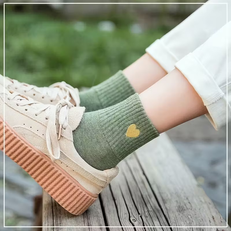 5 Pairs Women's Heart-Shaped Toe Socks