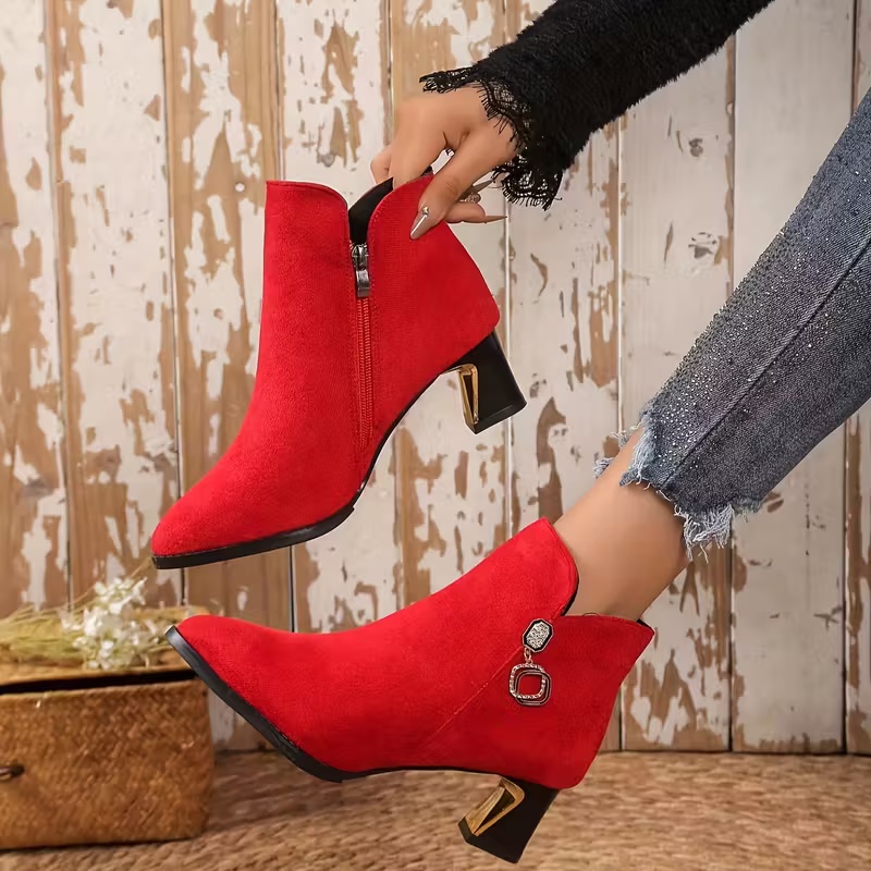 Women's Elegant Chelsea Plush Lining Ankle Boots