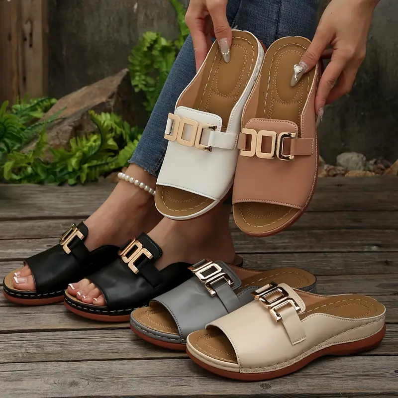 Women's Comfortable Slip-On Wedge Sandals