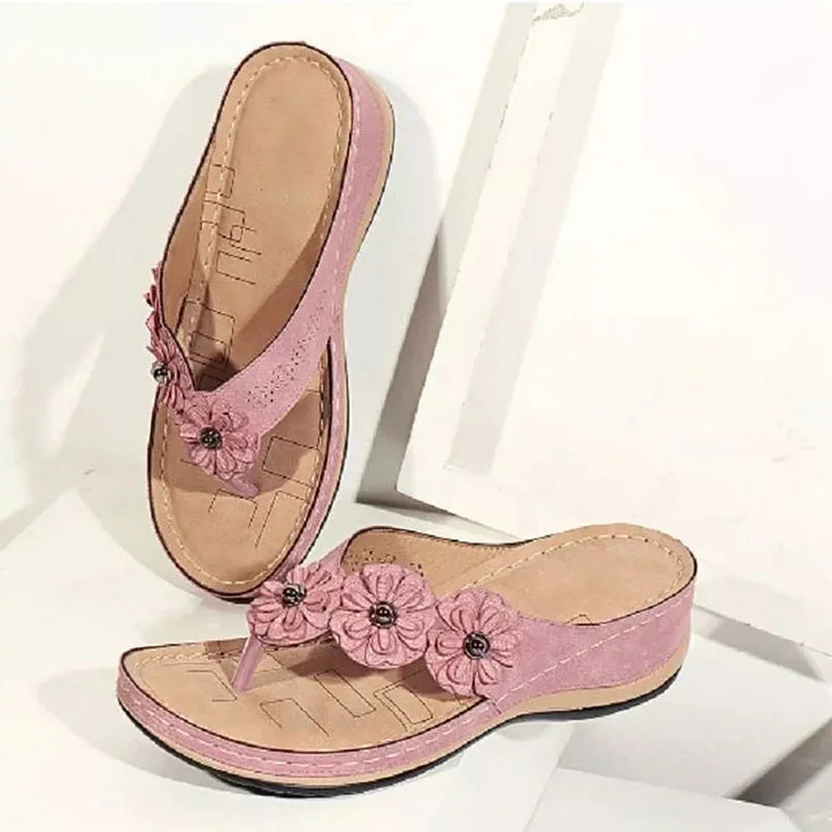 Lightweight Flowers Clip Toe Sandals