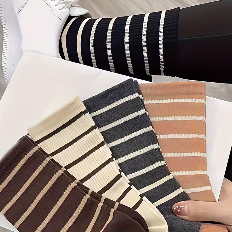 5 Pairs of Women's Striped Socks