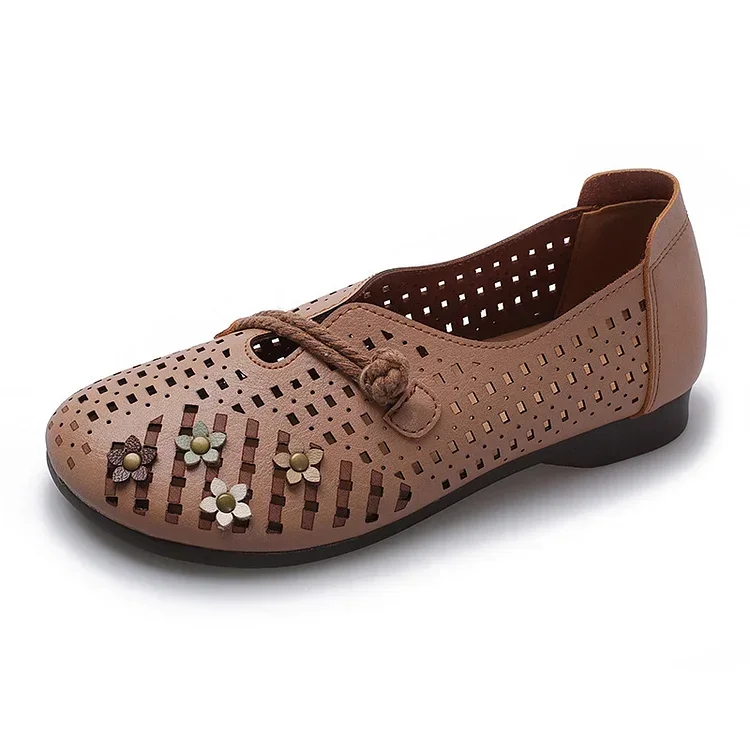 Women's Cutout Moccasin Retro Shoes