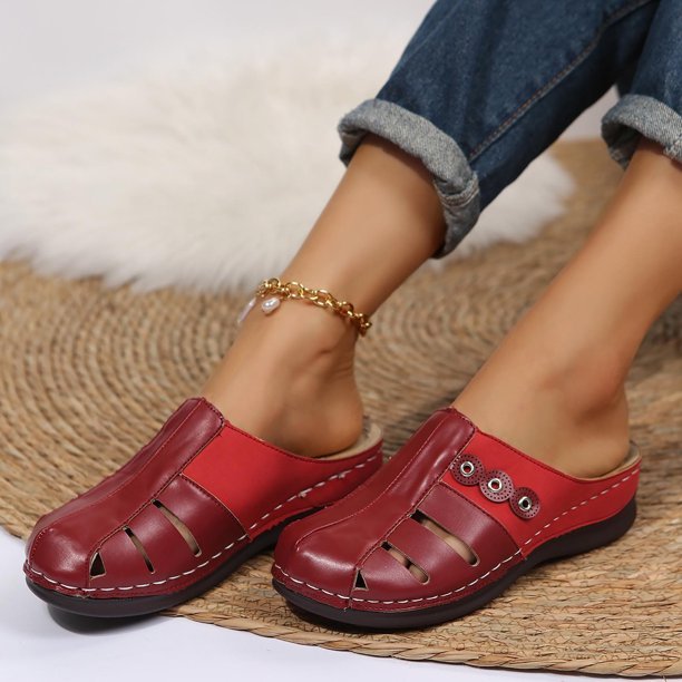 2023 Soft Footbed Orthopedic Arch-Support Cut-out wedge sandals