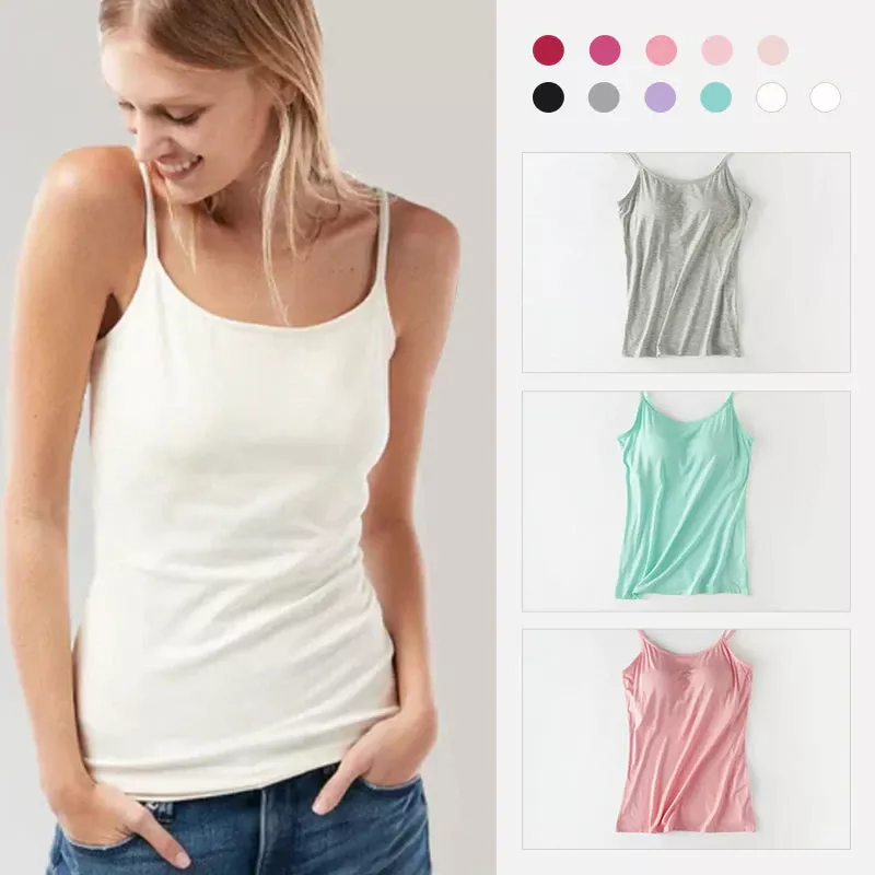 Tank With Built-In Bra - Buy More Save More