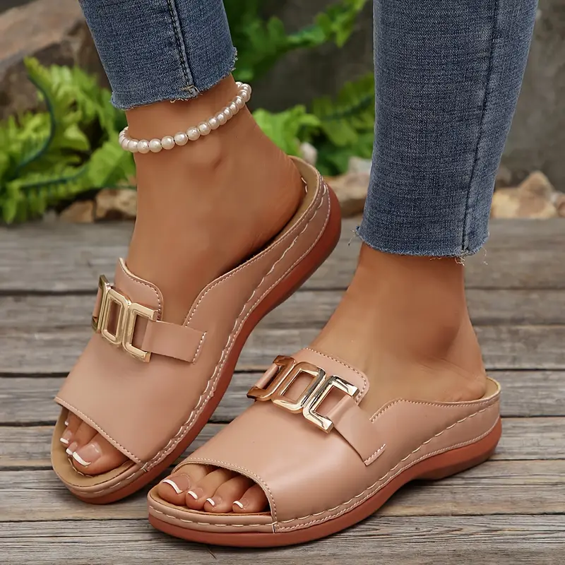 Women's Comfortable Slip-On Wedge Sandals