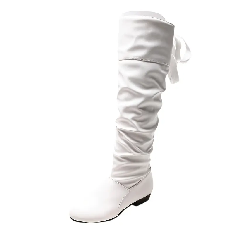 NEW ARRIVAL 50% OFF - Pleated Lace-up Low-heeled Boots