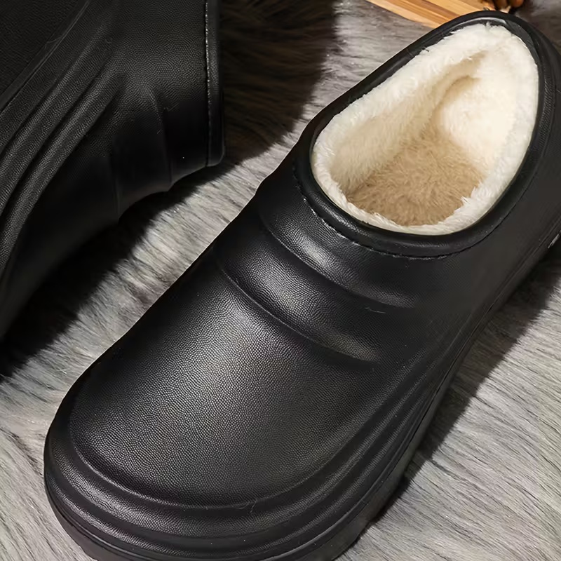 Casual Fuzzy Lining Non-Slip Thick Sole Slip-On EVA Work Shoes 