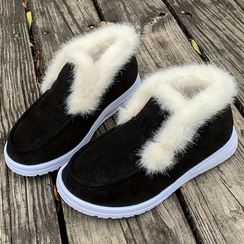 Women' Winter Warm Slip-On Ankle Boots