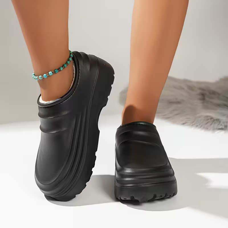 Casual Fuzzy Lining Non-Slip Thick Sole Slip-On EVA Work Shoes 