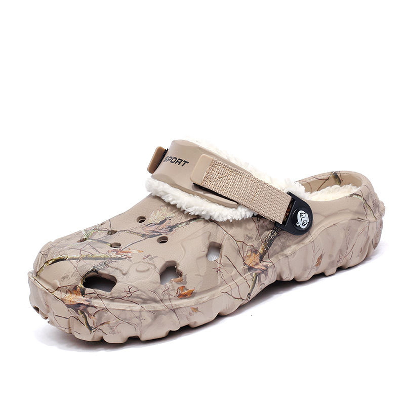 Men's Warm Indoor/Outdoor Slippers with Soft Fleece Lining