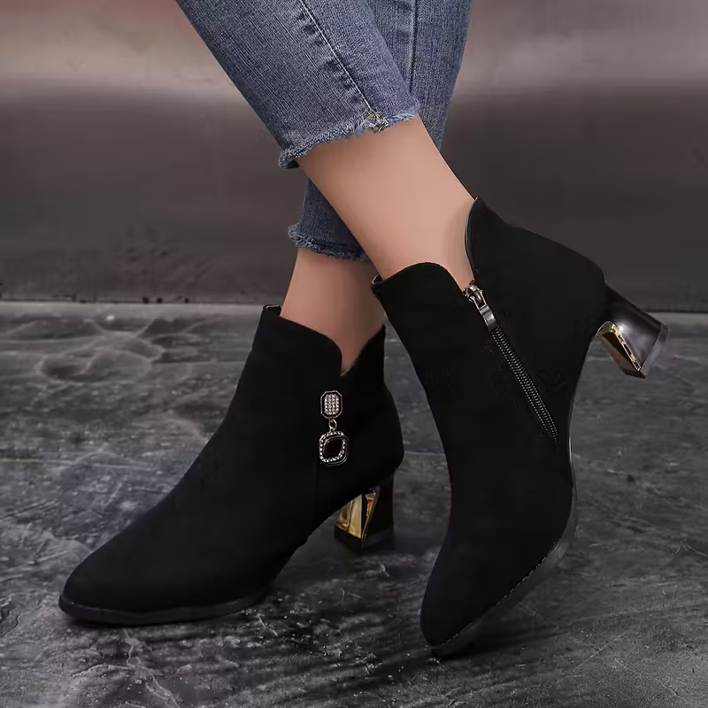 Women's Elegant Chelsea Plush Lining Ankle Boots