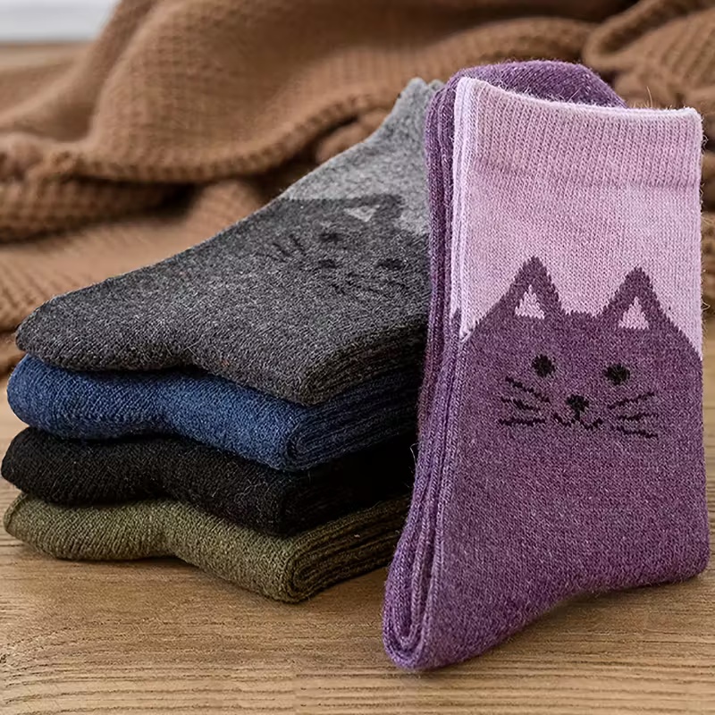 5 Pairs Women's Wool Thermal Socks