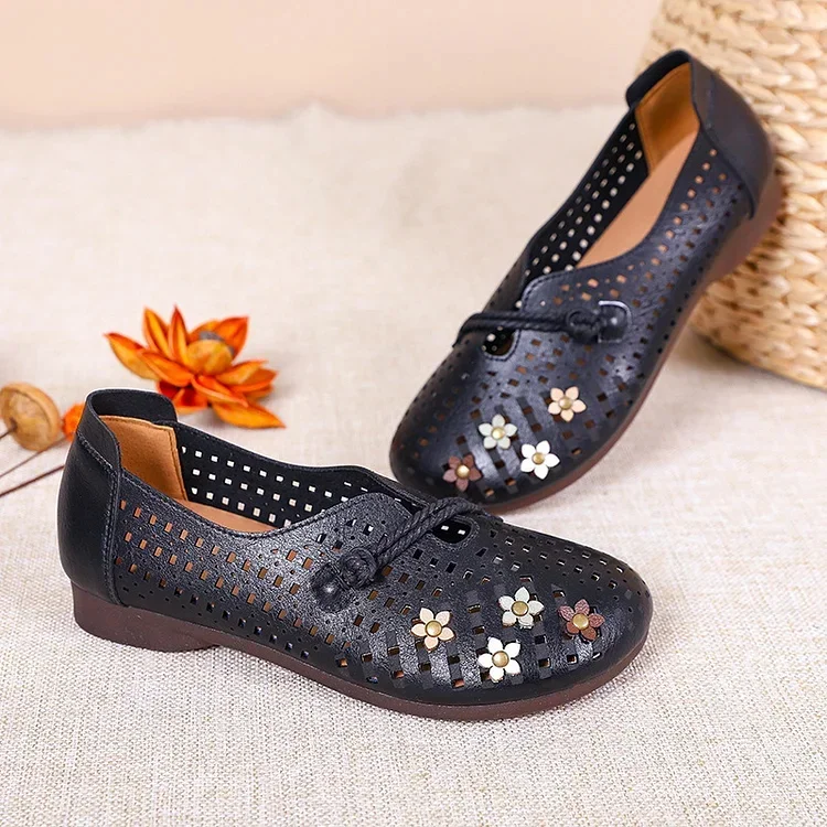 Women's Cutout Moccasin Retro Shoes