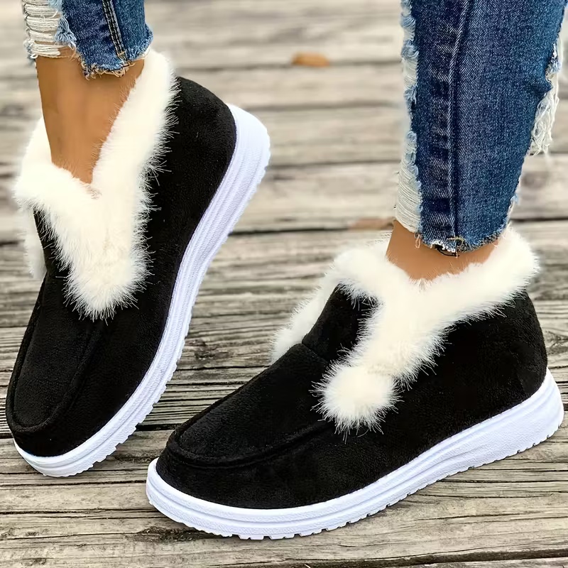 Women' Winter Warm Slip-On Ankle Boots