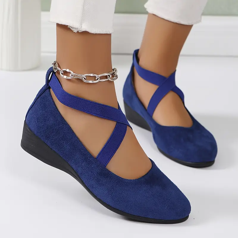 Women's Crisscross Strap Wedge Shoes