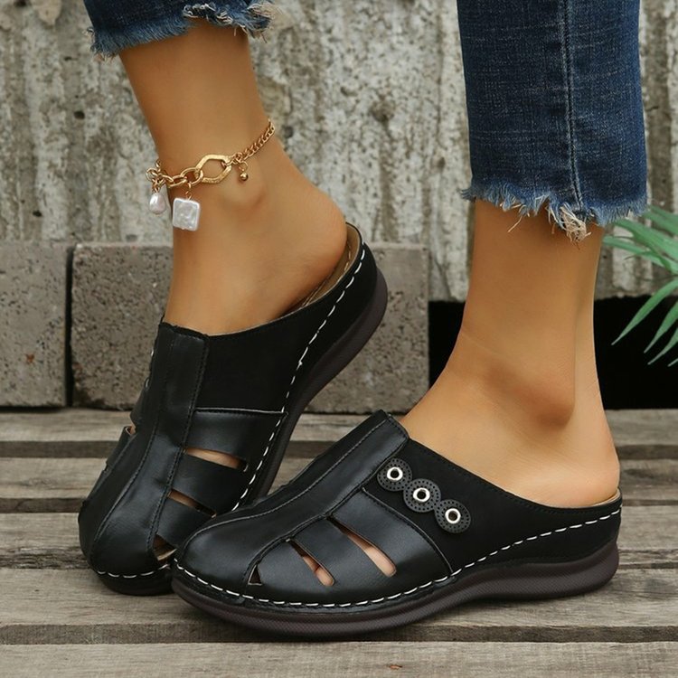 2023 Soft Footbed Orthopedic Arch-Support Cut-out wedge sandals