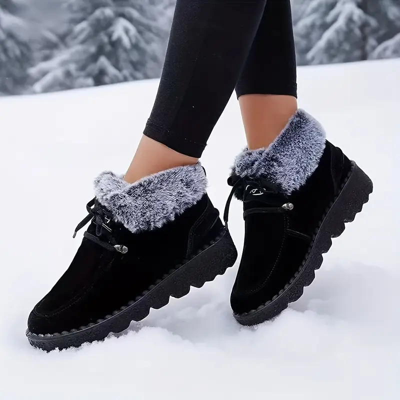 Women's Winter Fleece Lining Thickened Warm Short Boots