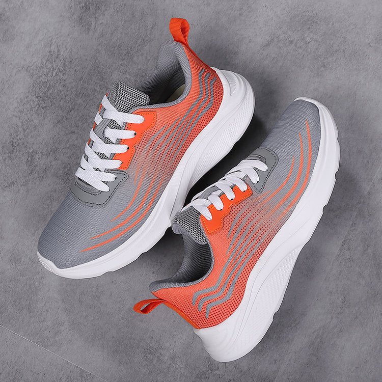 Women's Candy Color Lace-Up Mesh Sneakers