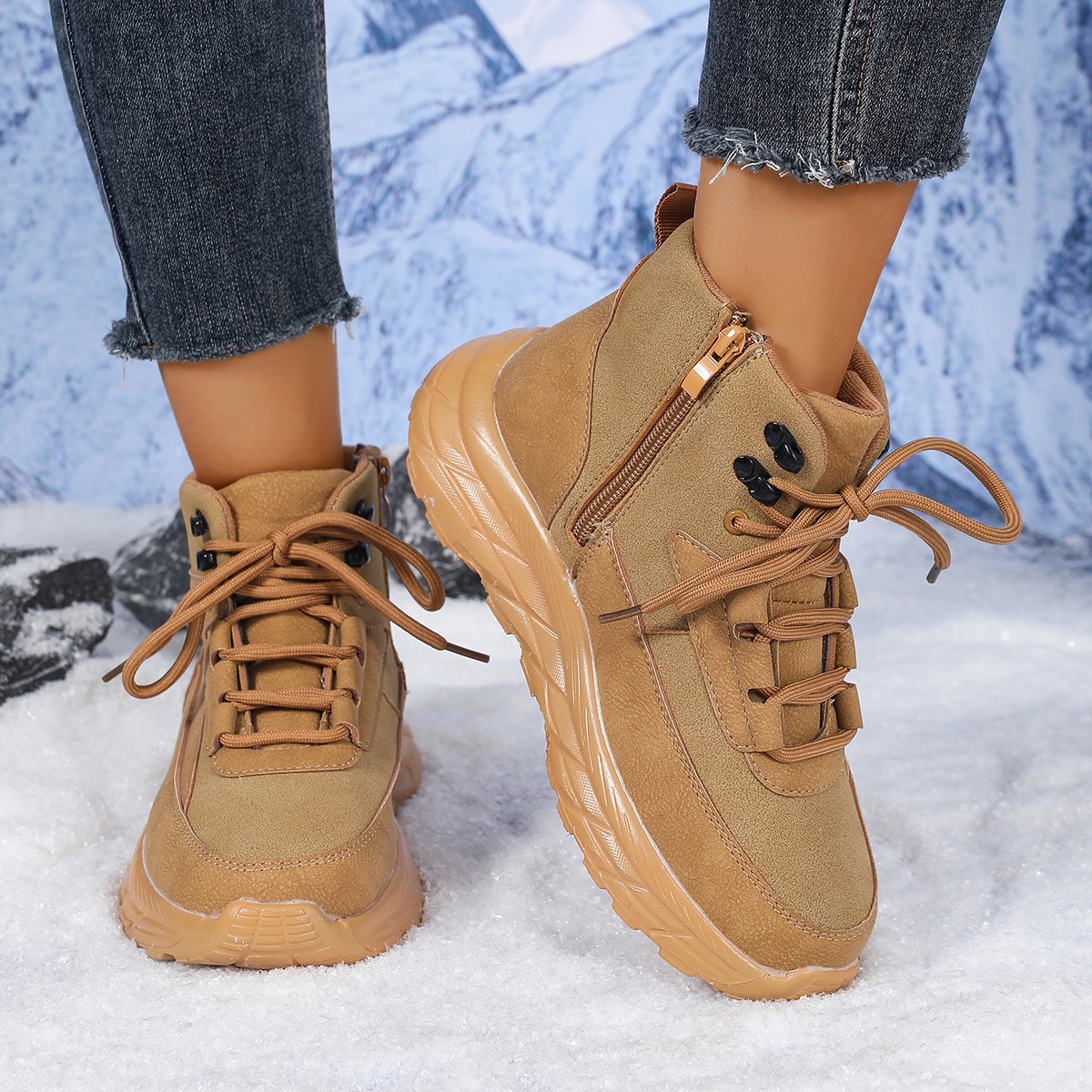 Women's Winter Thick Cushioned Sole Ankle Boots