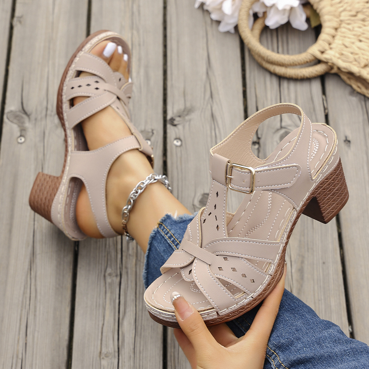 Orthopedic Chunky Heel Sandals (BUY 2 FREE SGIPPING)