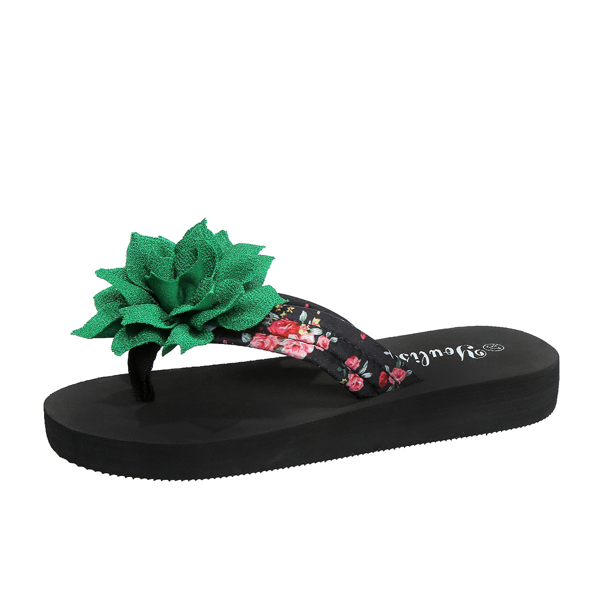 Women's Bohemian Floral Slip-On Flat Sandals