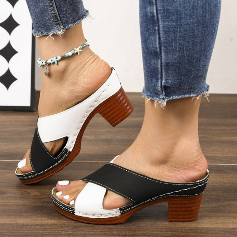 NEW ARRIVAL 60% OFF - Orthopedic Chunky High Heel Sandals - BUY 2 FREE SHIPPING
