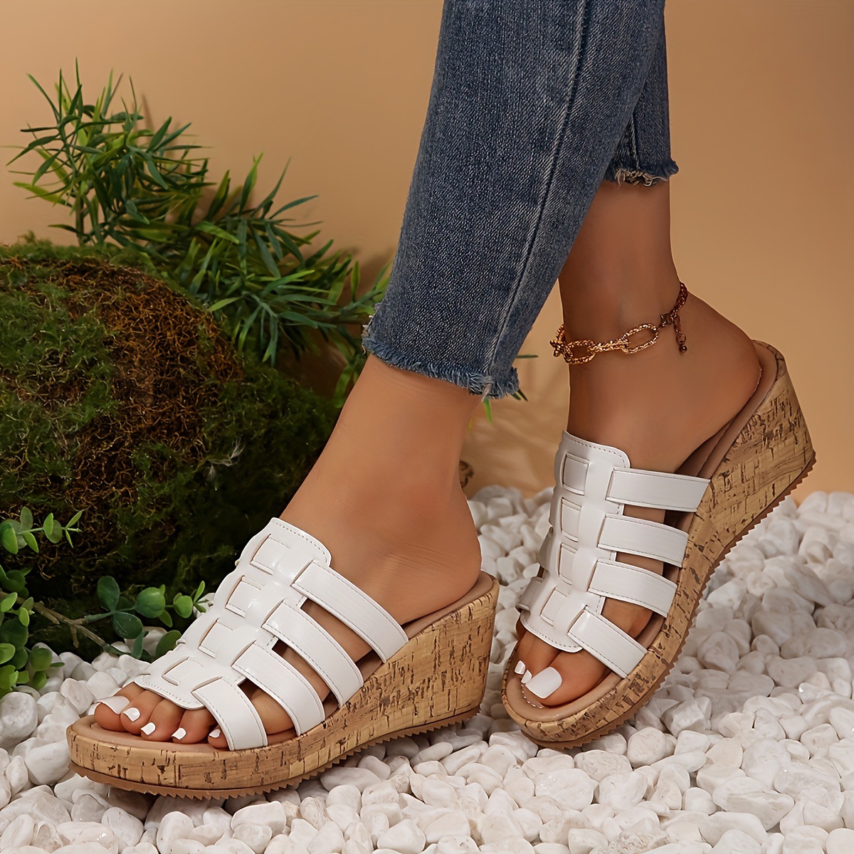Orthopedic Woven Roman Platform Sandals
