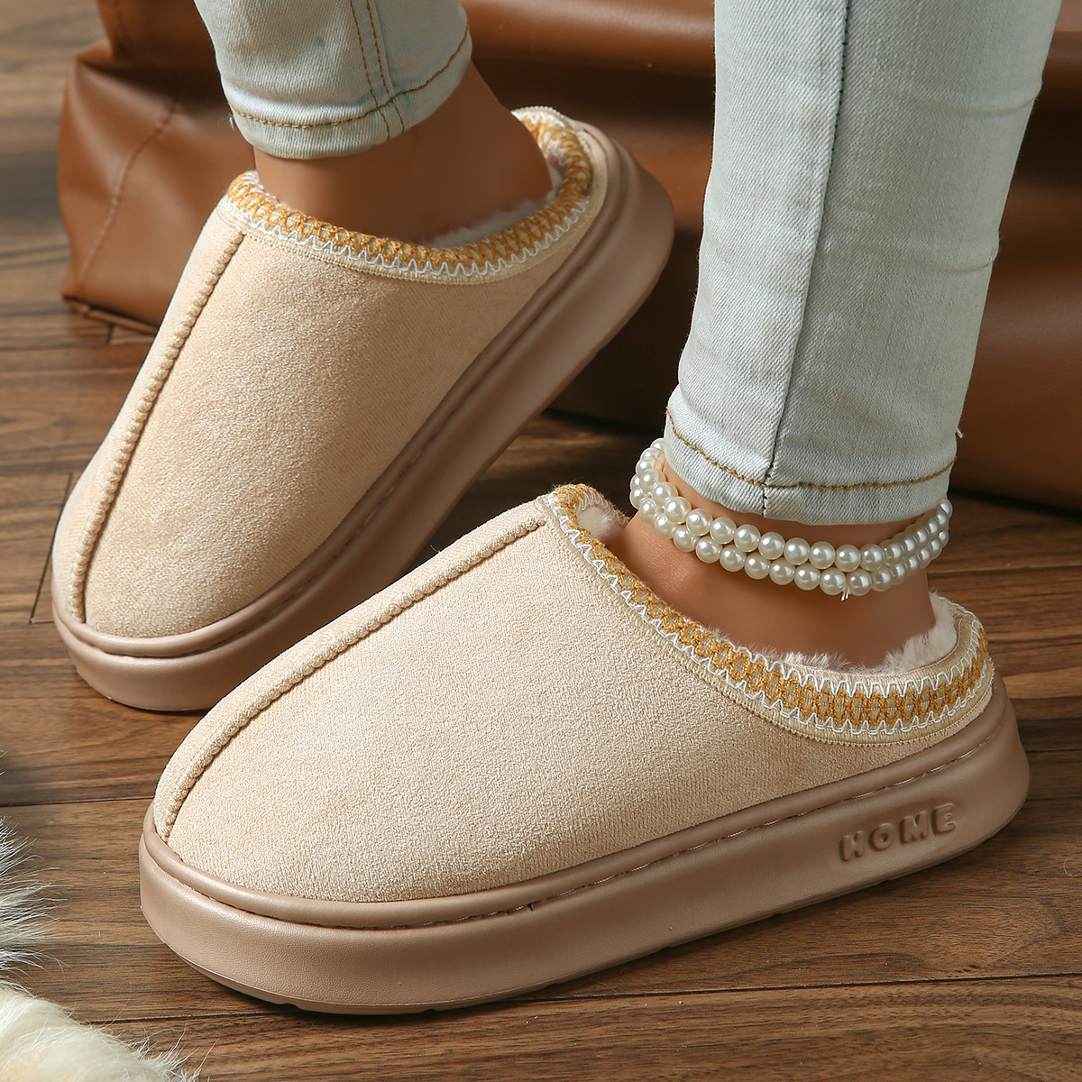 Women's Soft EVA Indoor Plush Slip-On Slippers