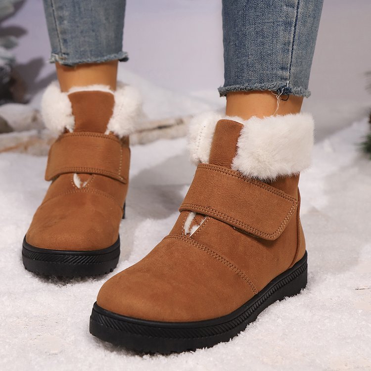 Women's Winter Slip-On Low Heel Non-Slip TPU Sole Snow Boots