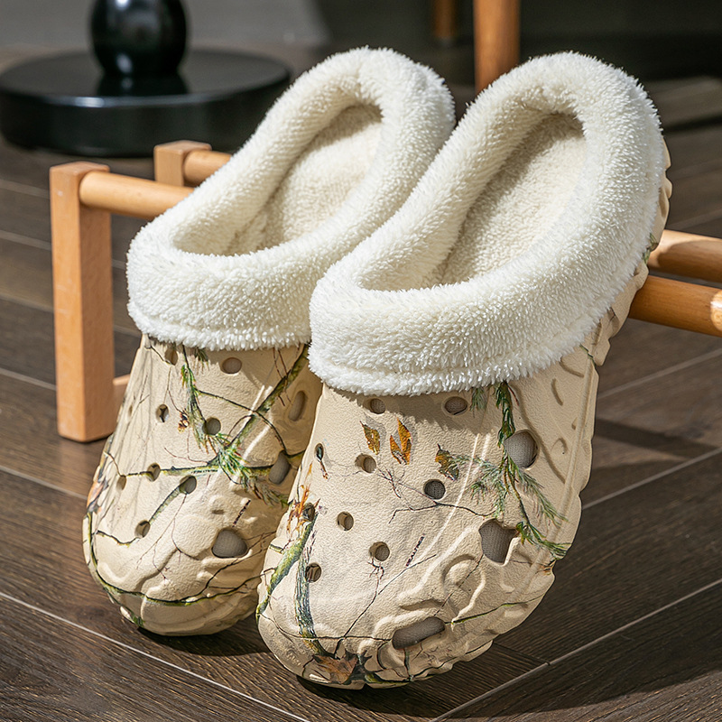 Warm Indoor/Outdoor Slippers with Soft Fleece Lining