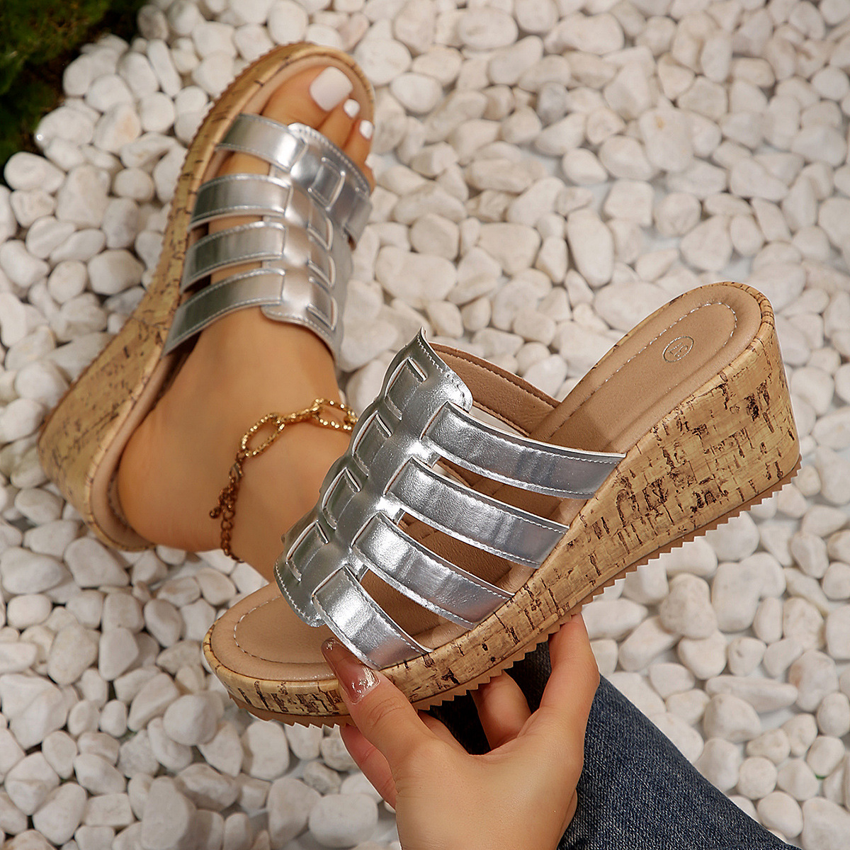 Orthopedic Woven Roman Platform Sandals