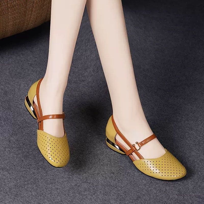 Clearance Sale 60% OFF - Women's Casual Hollow Heel Soft Leather Sandals