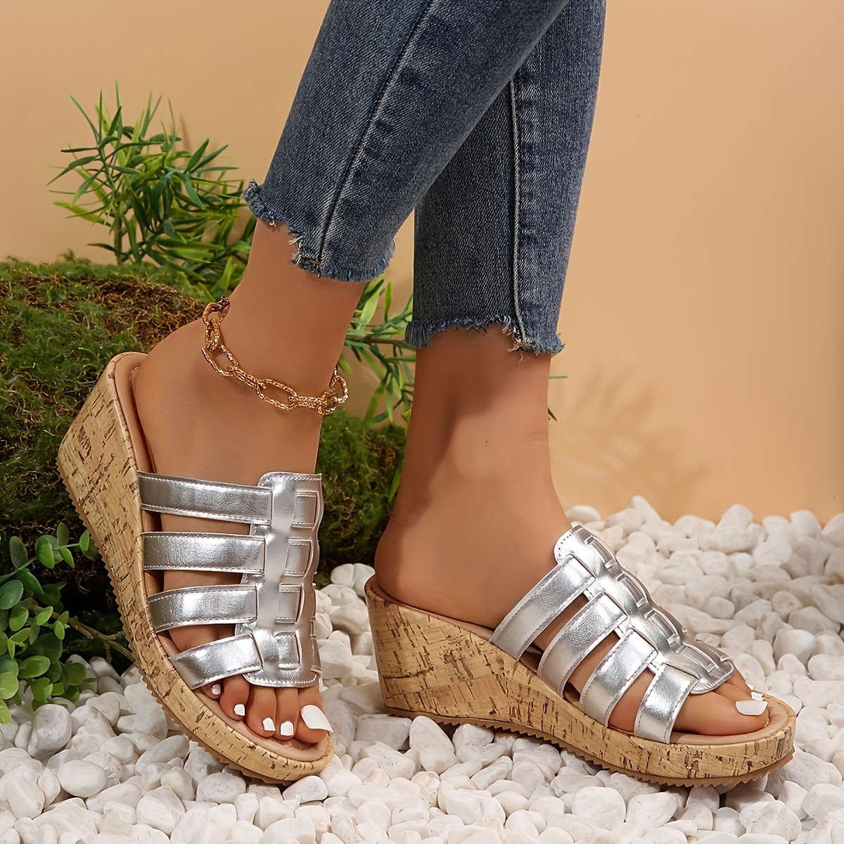 Orthopedic Woven Roman Platform Sandals