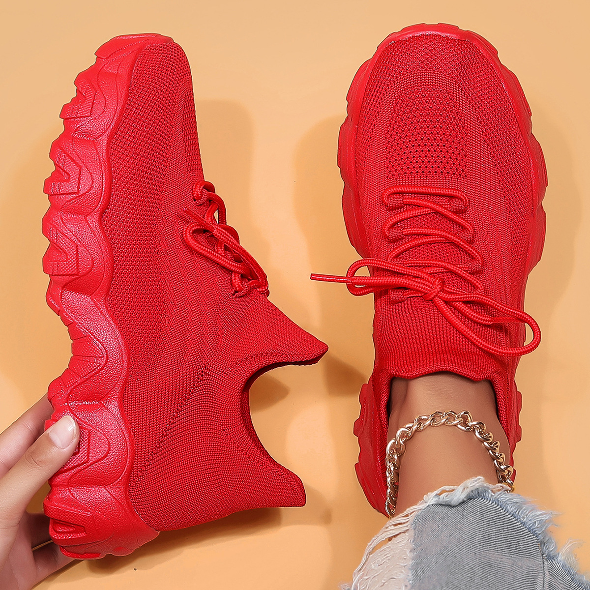 Women's Breathable Fabric Socks Sneakers