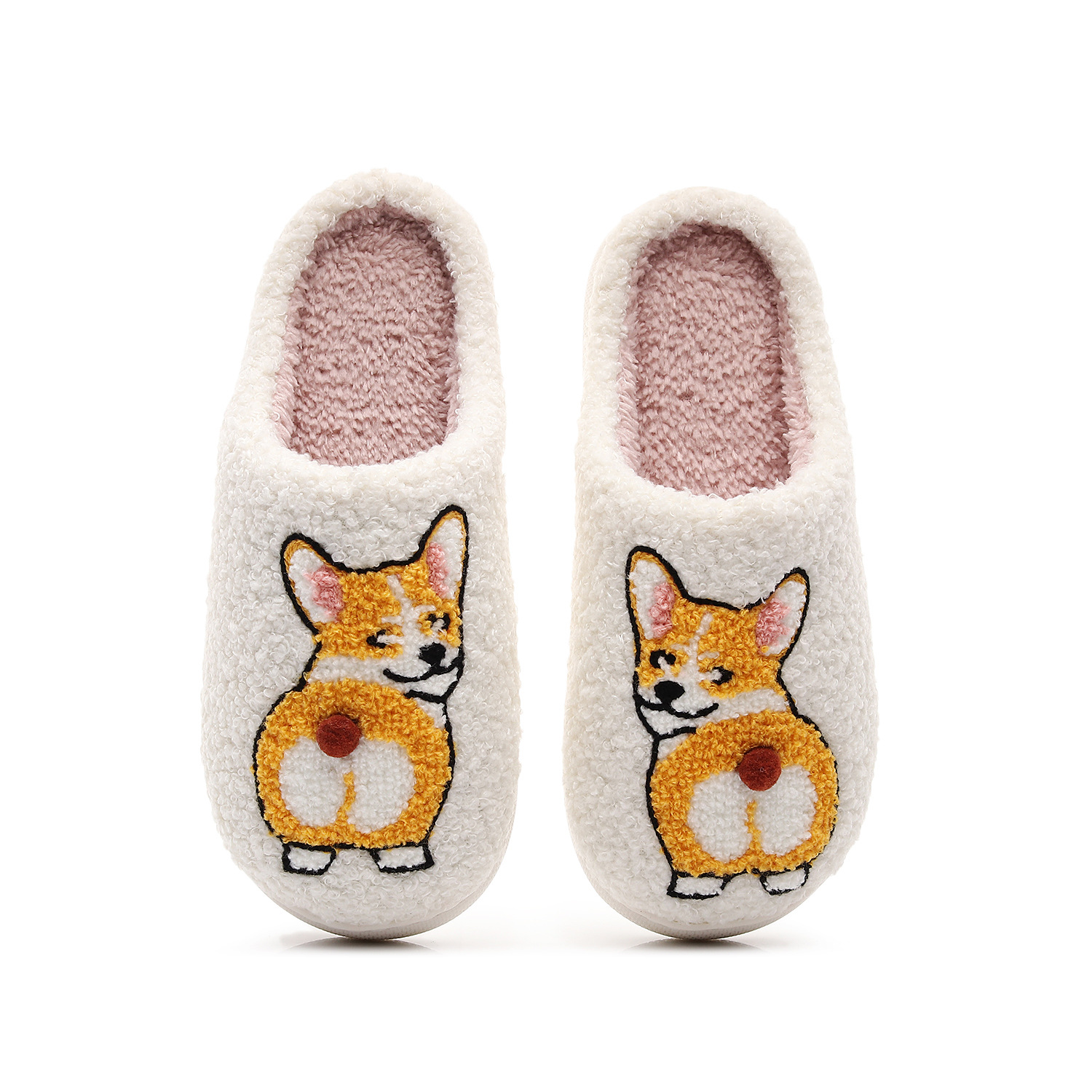 Corgi Couple Cotton Slippers