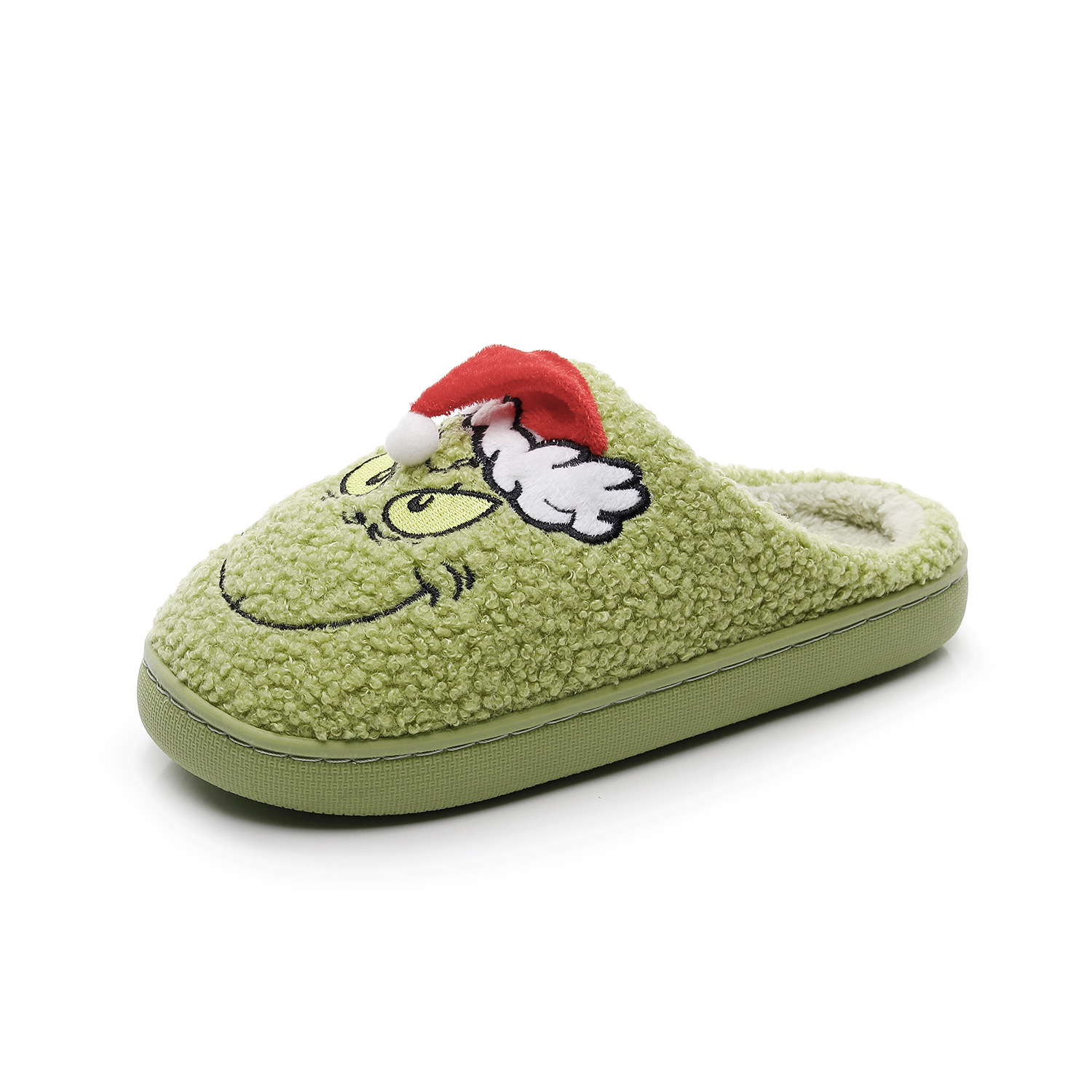 Christmas Grinch Green Monster Slippers