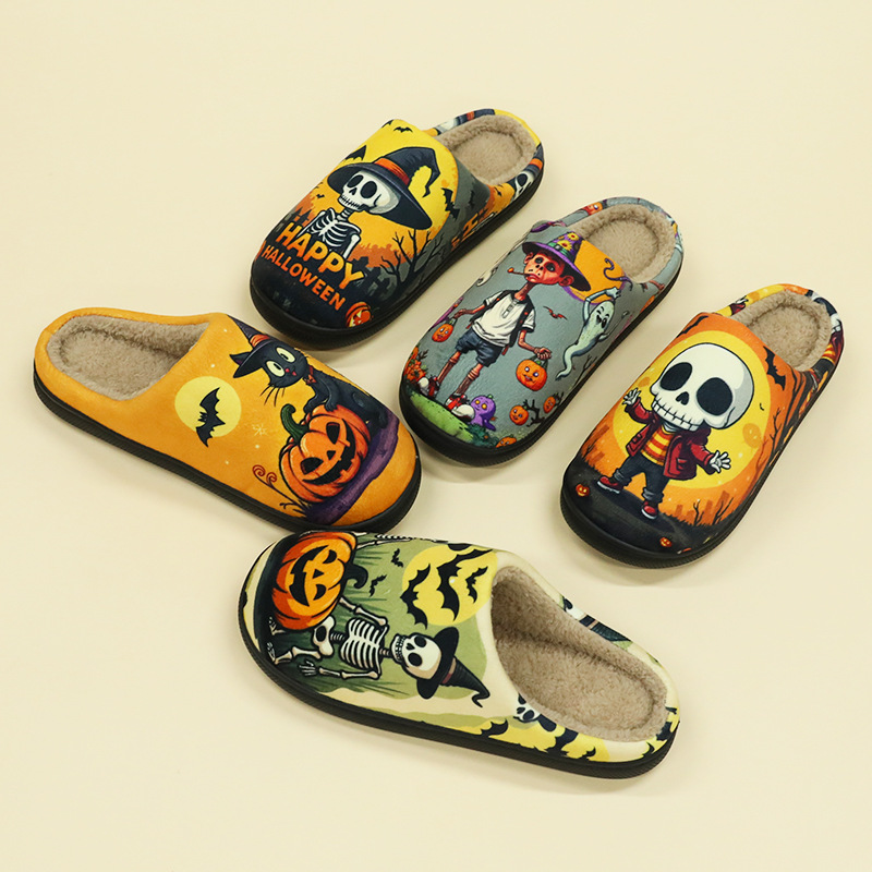 Halloween Couple Cotton Slippers