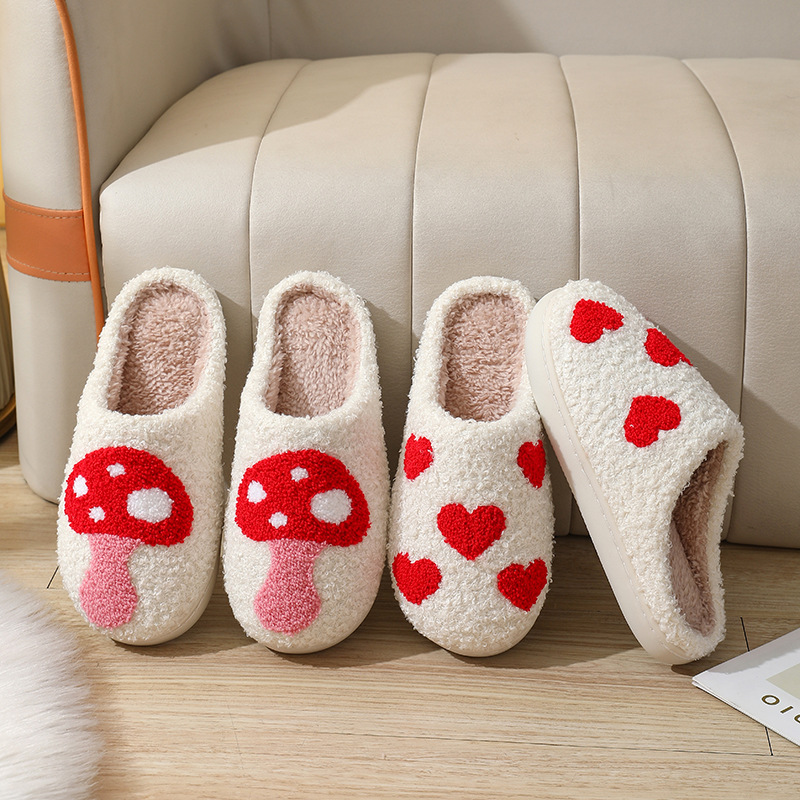 Cartoon Couple Cotton Slippers