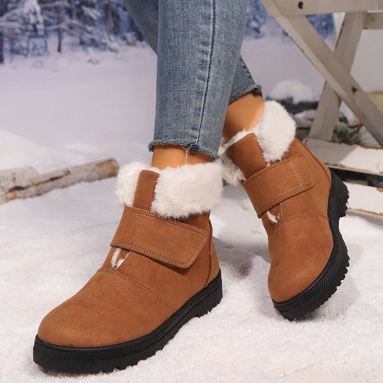 Women's Winter Slip-On Low Heel Non-Slip TPU Sole Snow Boots